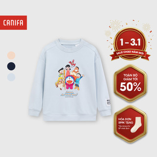  Áo nỉ unisex trẻ em CANIFA dài tay in hình Doraemon 3TW25W003 