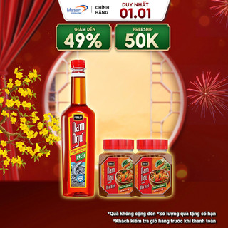  Combo nước mắm Nam Ngư 750ml + Combo 2 Kho Quẹt Nam Ngư Tôm Khô Cà Mau Tóp Mỡ Ba Chỉ 200gr 