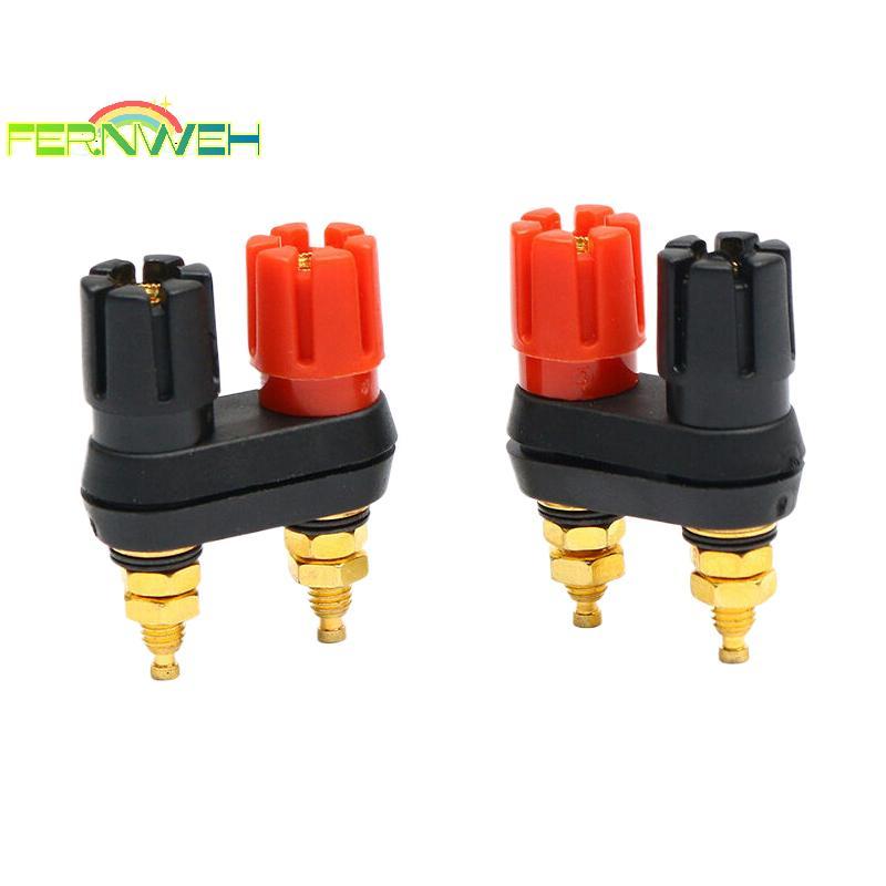 [Fernweh] Loa Banana Plug Terminal Connector Banana Ổ cắm chuối Dual Female Banana Plug cho bộ khuếc