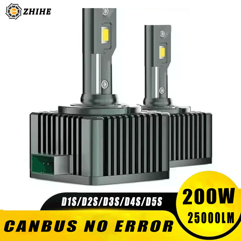 D3S LED D1S 200W Đèn Pha Canbus Bóng Đèn D4S D2S D8S D1R D2R D3R Đèn LED Ô Tô Siêu Sáng 25000LM 12V 
