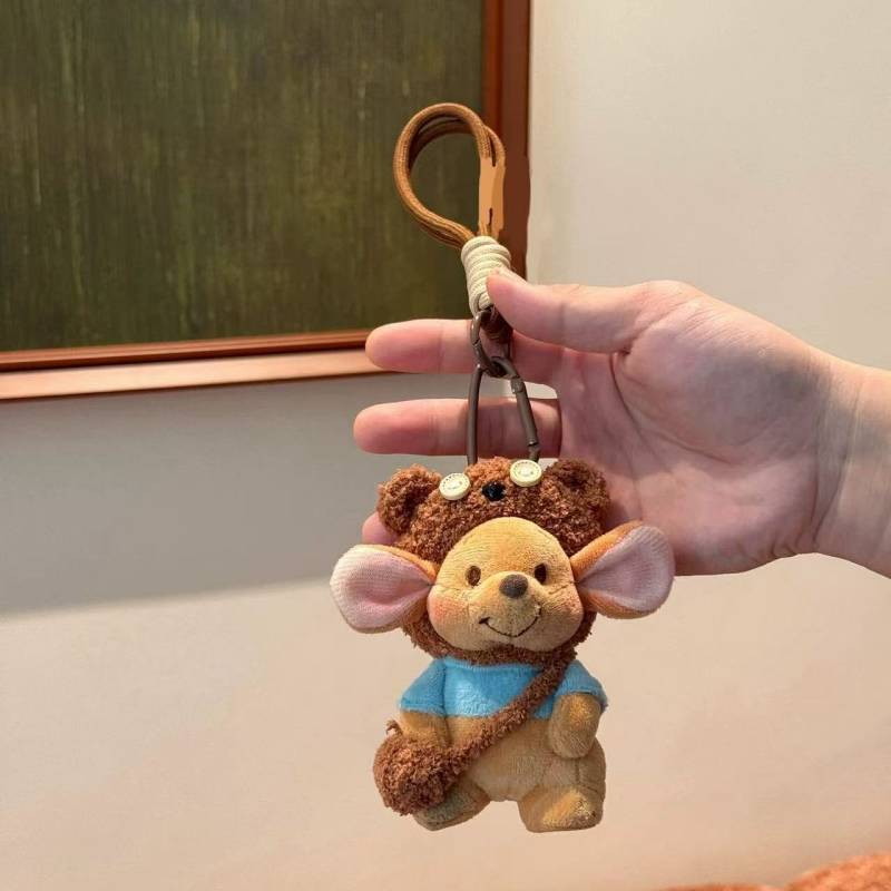 Adzuki Beans Cartoon Doll Bag Automobile Hanging Ornament Doll Plush Key Chain Cute Hang Decorations