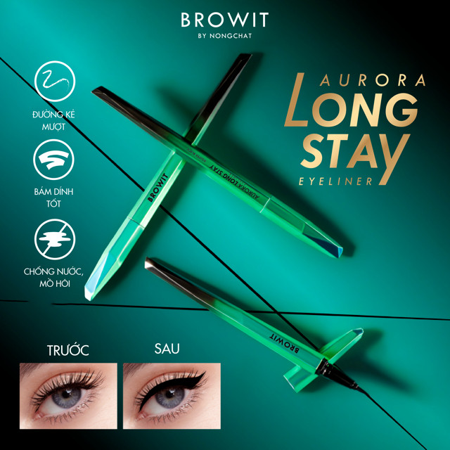 Bút Kẻ Mắt Lâu Trôi Siêu Mảnh Browit Không Vón Cục Kẻ Đều Nét Aurora Long Stay Eyeliner 0.5g | BigBuy360 - bigbuy360.vn