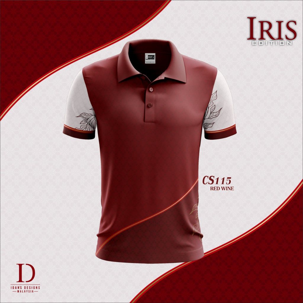 Iris Cs115 - Áo thun rượu vang đỏ