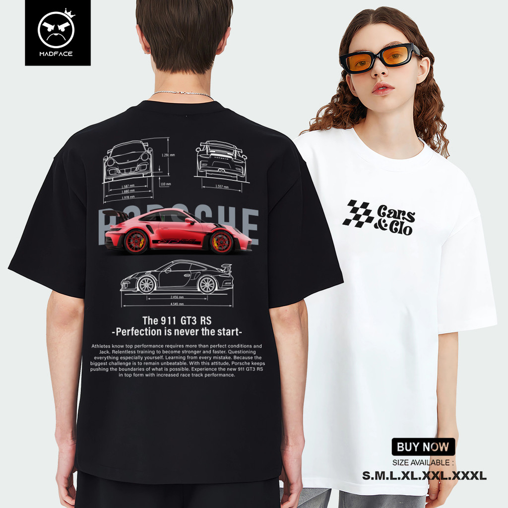 Thương hiệu Madface Quần áo Racing Series Tee Porsche-911 Gt3 Rs / Mercedes-amg Gt2 Sporttshirt Jers