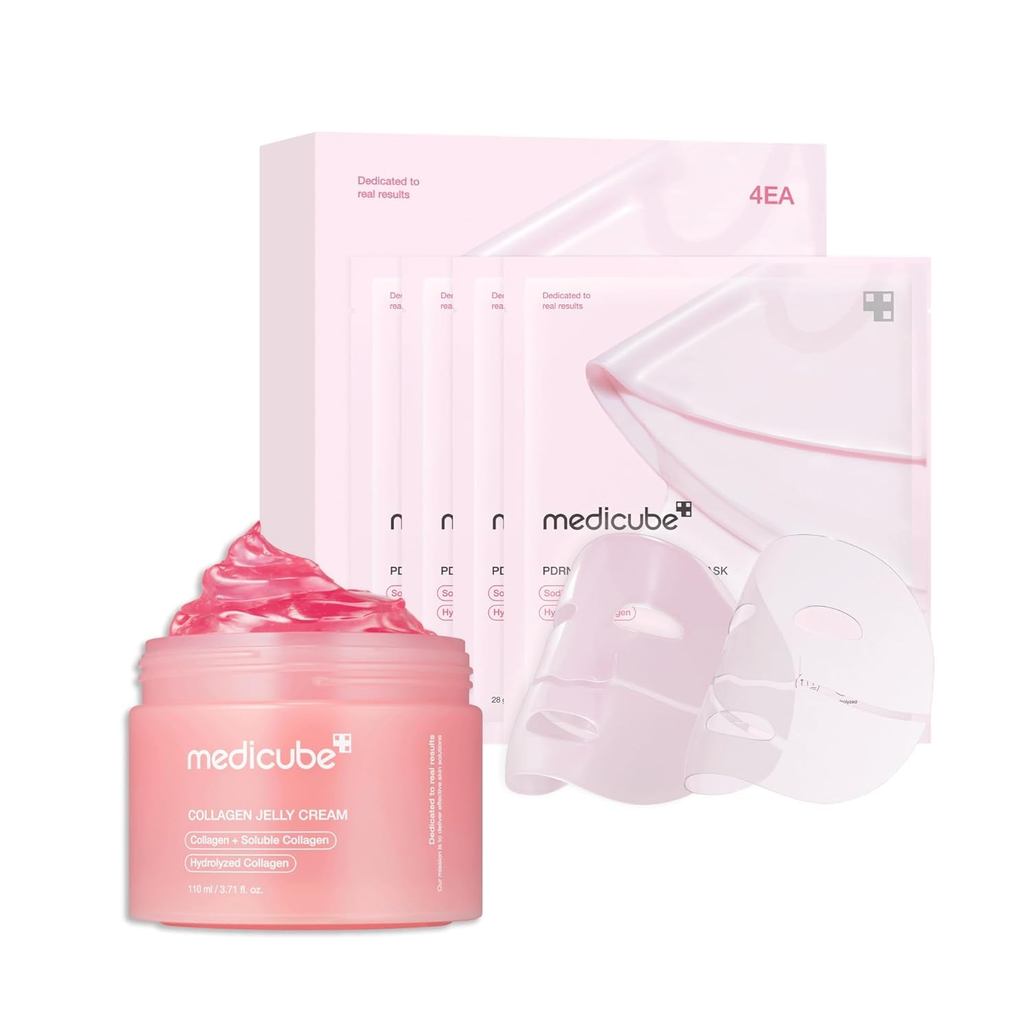 Medicube Pink Glass Light Double-Effect Collagen Jelly 110ml Salmon DNAPDRN Pink Collagen Jelly Gel 
