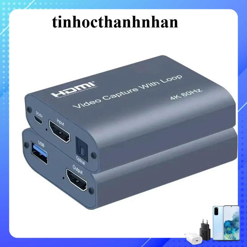 Thẻ ghi hình Video Capture gắn HDMI sang USB  -Đầu ghi hình Video Capture dùng để livestream HDMI 4K