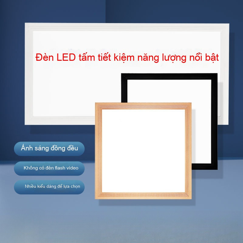 N02Đèn LED trần tích hợp cho nhà bếp, phòng tắm và toilet, đèn panel nhôm âm