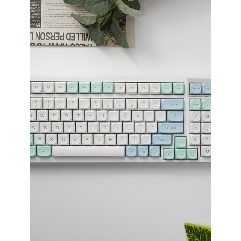 Ice Crystal Glacier Theme MAC Bổ sung Keycap pbt Thăng hoa xda Trục chéo 61 / 64 / 87 / 84 / 104 / 1