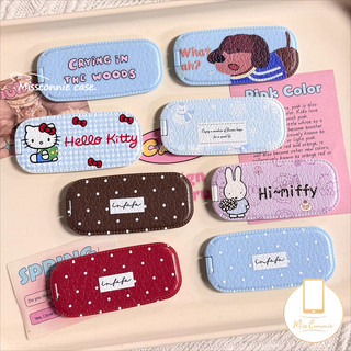 Hoạt Hình Dễ Thương Chó Nhỏ Thỏ KItty Mèo Chấm Bi Giả Da Họa Tiết Dính Có Thể Gập Lại Gương Trang Điểm Giá Đỡ Điện Thoại