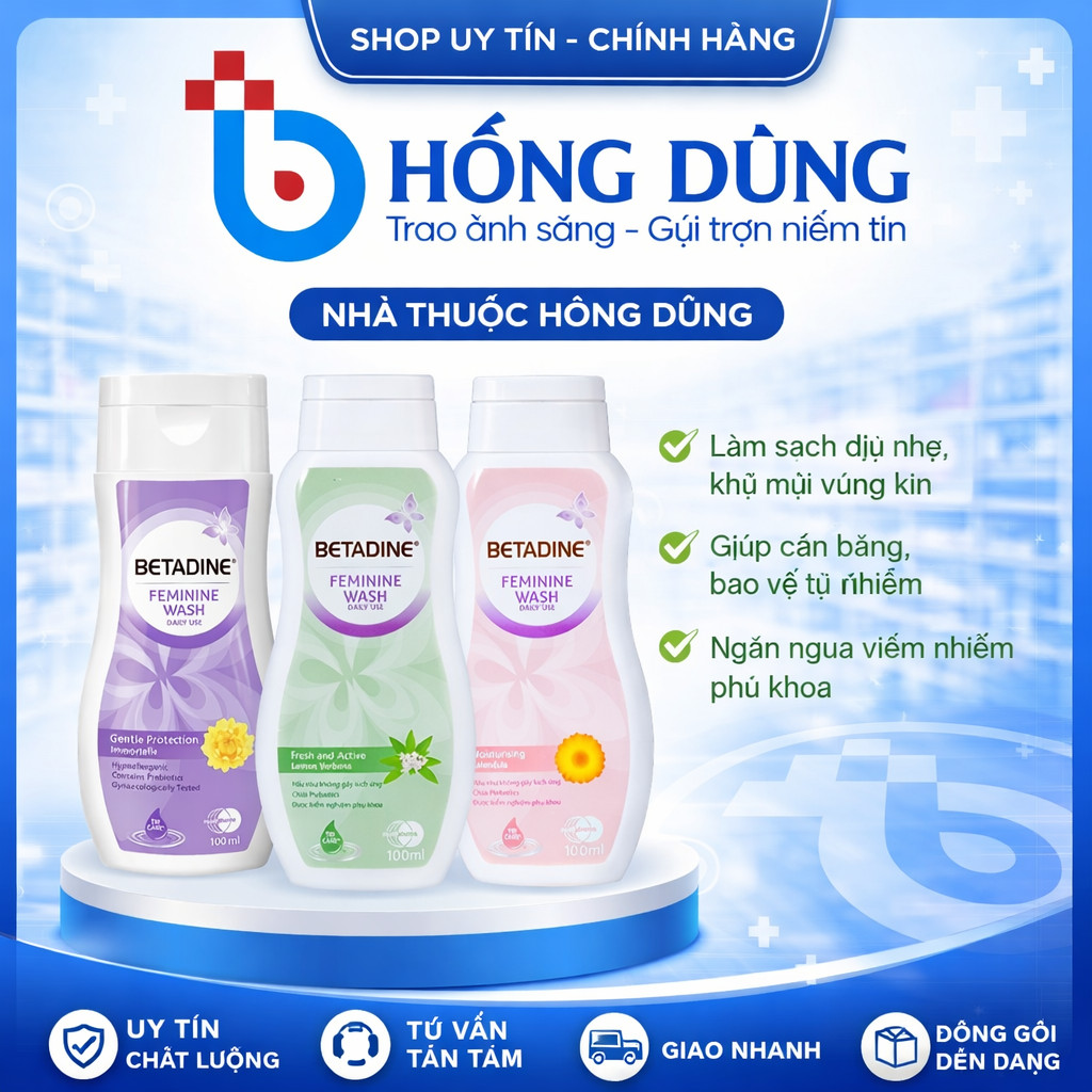 Dung dịch vệ sinh phụ nữ Betadine (Gel) - Chai 100ml / 250ml