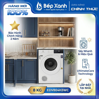 [FREESHIP HCM] Máy sấy thông hơi Electrolux UltimateCare 8 kg EDV804H3WC