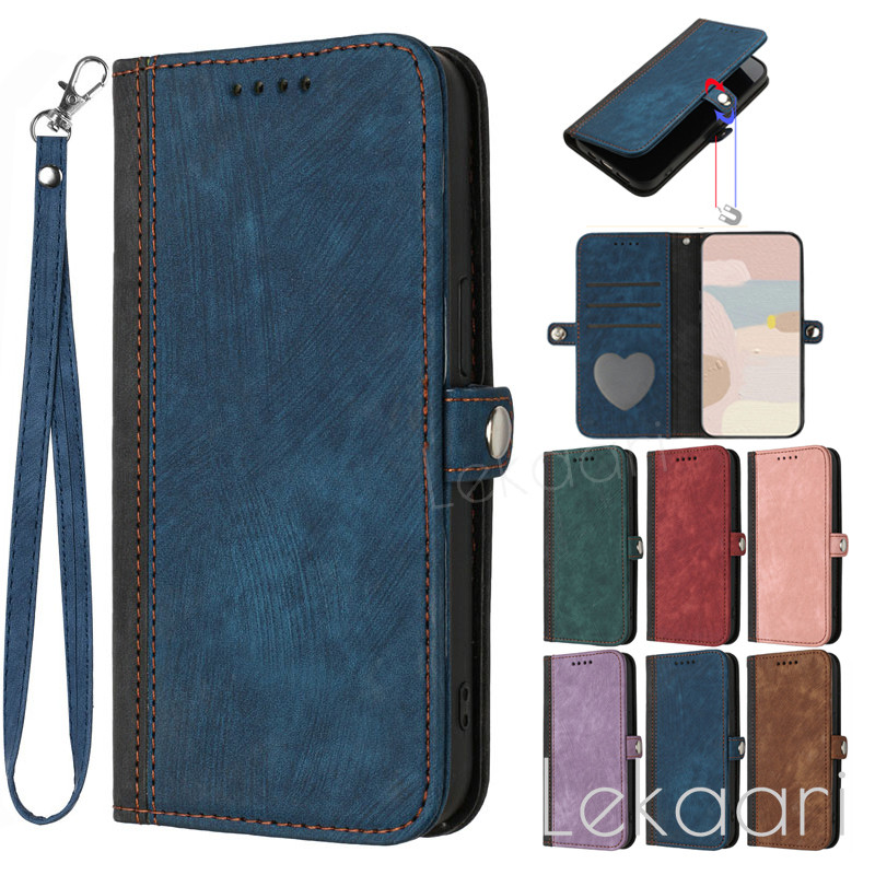 Ốp Lật Da Lộn Mờ Cho Realme V70 V23 X7 7 P4 P3 P1 GT 8 7 6 6T 5 Neo Pro Racing 5G Khóa Từ Ví Thẻ Vỏ 