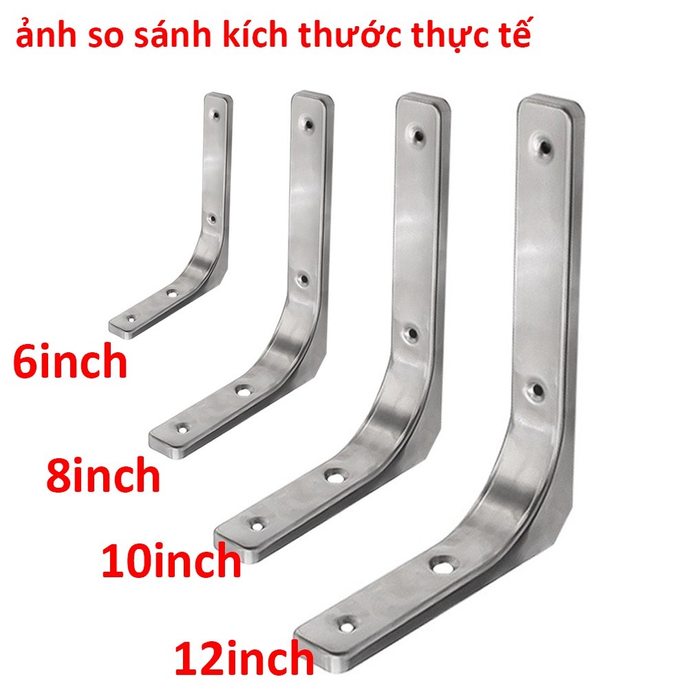 (KCC-INOX Giá 1 Đôi Siêu Bền) Ke Góc Chữ L Inox, Giá Đỡ Bàn Thờ, Ke Góc Chịu Lực Chữ L, Giá Đỡ Bàn H