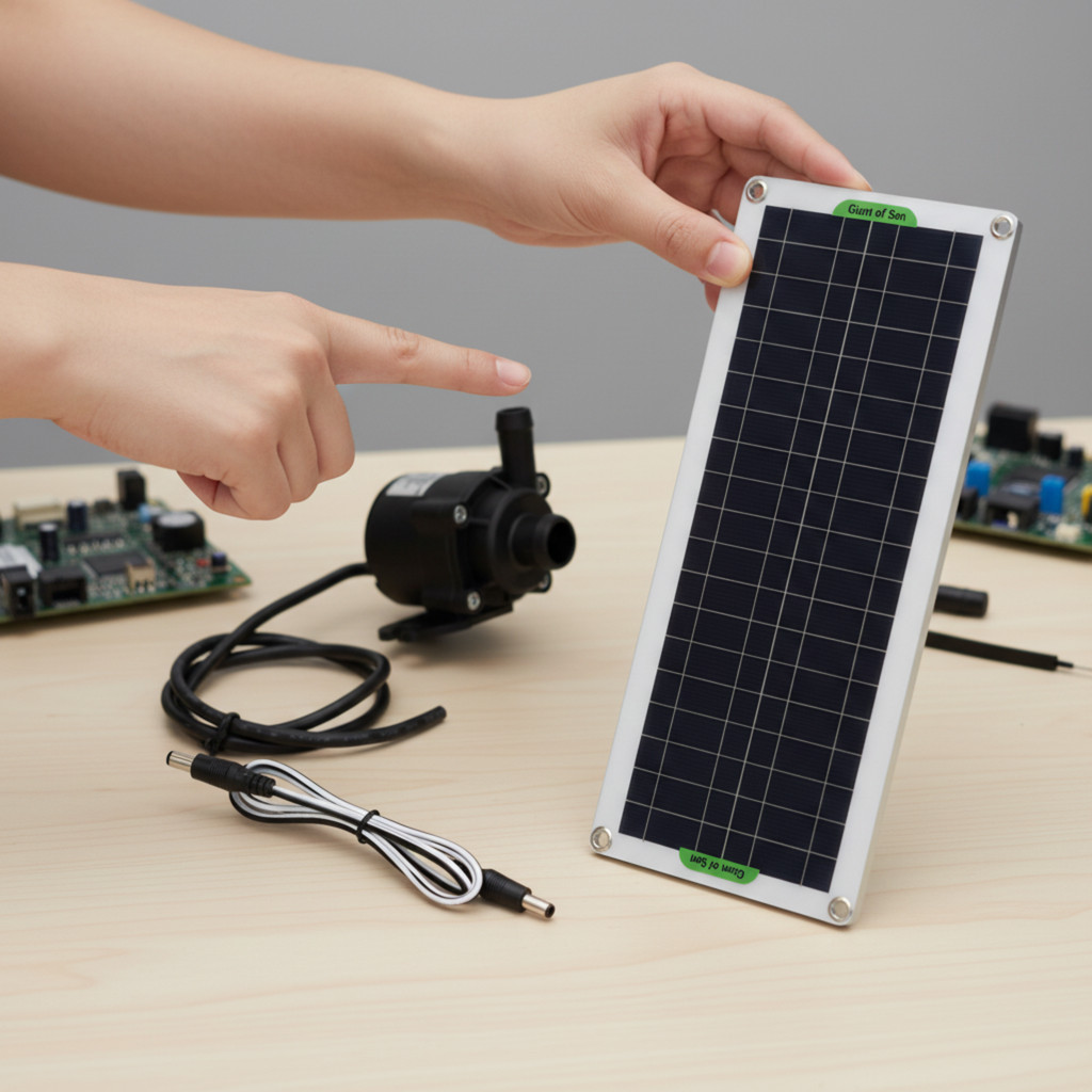 Máy bơm nước năng lượng mặt trời 50W 12V Máy bơm năng lượng mặt trời di động cho bồn tắm tính năng n