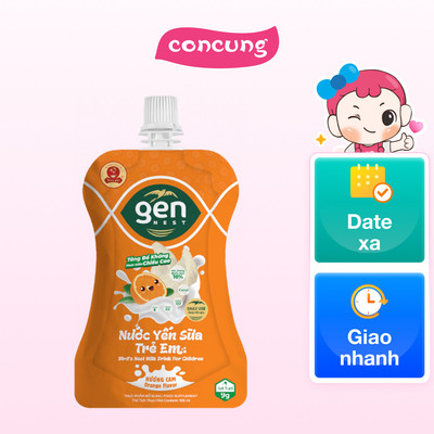 Gennest Nước Yến Sữa Trẻ Em Hương Cam