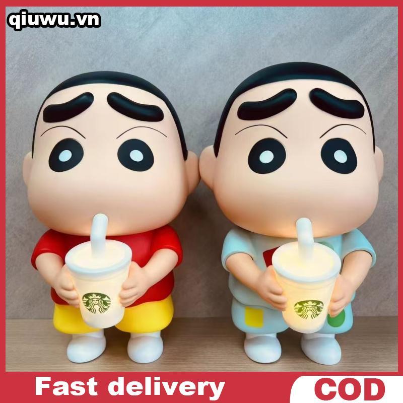 Xuantao 1 Miếng Vinyl Trà Sữa Phát Sáng Cốc Để Bàn Trang Trí 25cm Mới Crayon Shin-Chan Tay Tay Noob 
