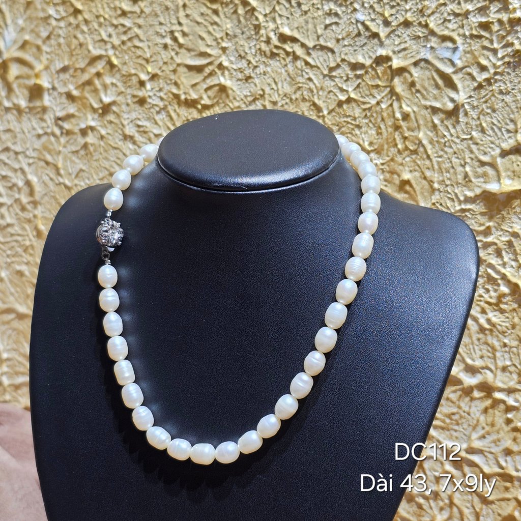 Dây chuyền xi Nhật ngọc trai size từ 8mm đến 11mm, DC112, DC111, DC110, DC109, DC108, DC107, DC106