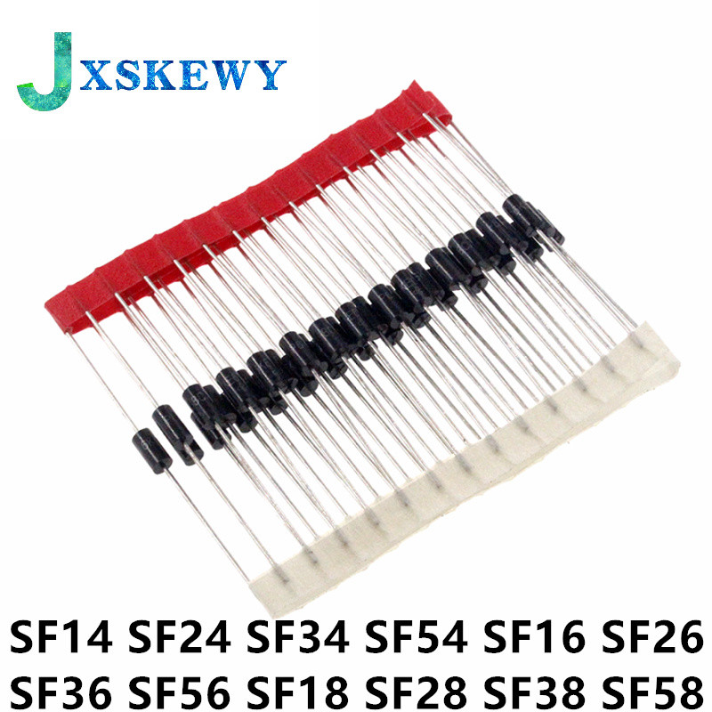 Bộ 50 SF14 SF24 SF34 SF54 SF16 SF26 SF36 SF56 SF18 SF28 SF38 SF58 DIP diode phục hồi siêu nhanh 400 