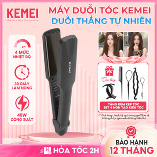  Máy Duỗi Tóc 4 Mức Nhiệt Làm Thẳng Uốn Cúp Tạo Kiểu Đa Năng Mini Chất Liệu Nhựa Không Trầy Xước Kemei 329 BH 1 Đổi 1 