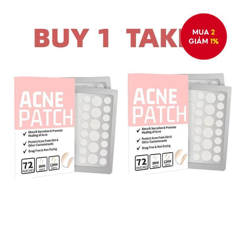 MUA 1 TẶNG 1 Miếng dán mụn Hydrocolloid cho mặt, miếng dán mụn che phủ mụn và vết thâm, miếng dán ch