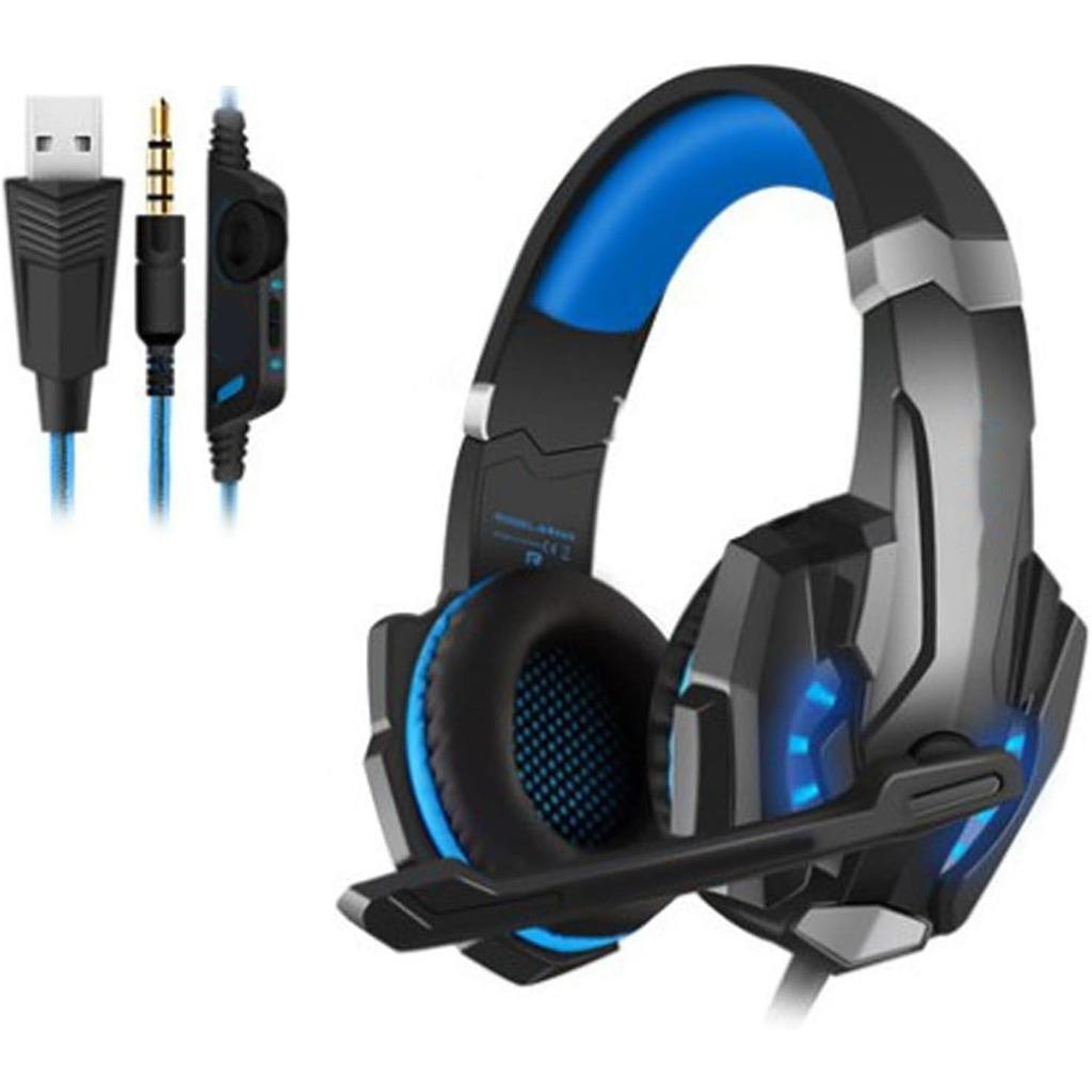 Tai nghe chơi game G9000 Khử tiếng ồn Tai nghe qua tai có đèn LED Âm thanh vòm Bass Lỗ 3,5mm Dễ sử d