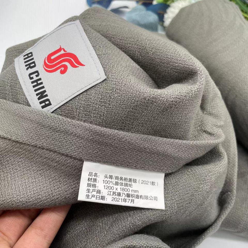Cao Cấp Màu Xám Country Airlines Lớp Hàng Không Chăn Không Lời Kích Thước Lớn Chăn Ô Tô Khăn Choàng 