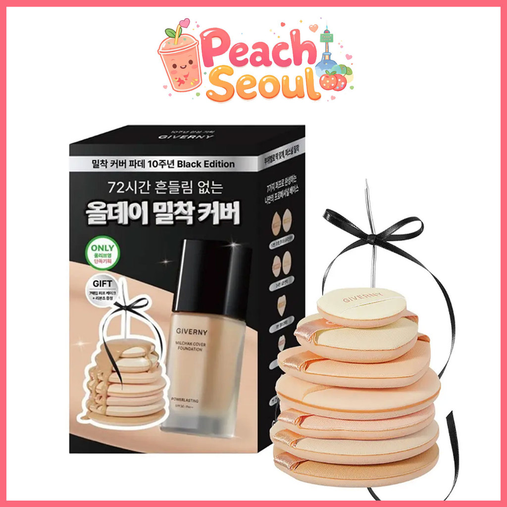 [GIVERNY] Kem nền Close-Fit 30ml (+ 7 Puffs & Ribbon) _ Từ Hàn Quốc