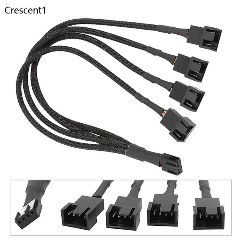 CRE Fan Splitter PC Fan Splitter 4Pin PWM Fan Splitter Cable PC Case Fan Header