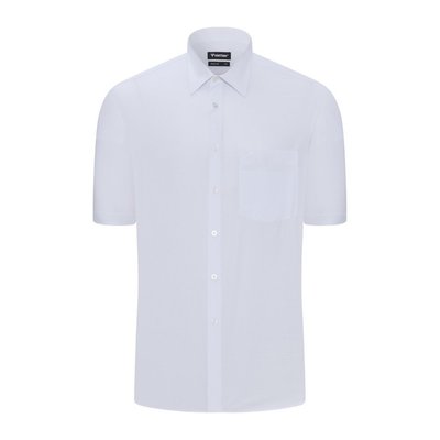 Áo sơ mi tay ngắn vạt tròn VIETTIEN vải Hoa hồng form REGULAR VT00000558