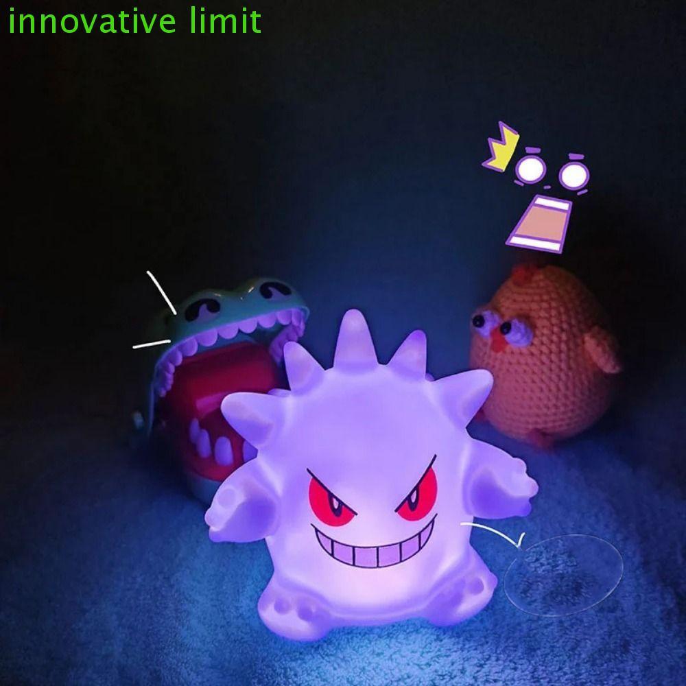 DYRUIZA Gengar Nhân Vật Đèn Ngủ, Mô Hình Gengar Phát Sáng Đồ Chơi Mô Hình Gengar Đèn Ngủ, Đèn Đầu Gi