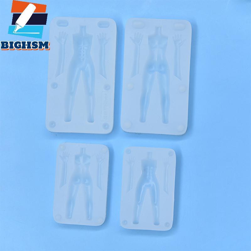 [BIGHSM] 1 Bộ Đất Sét Polymer Nam Búp Bê Cơ Thể Torso Khuôn Silicon Fondant / Nhựa Đất Sét DIY Búp B