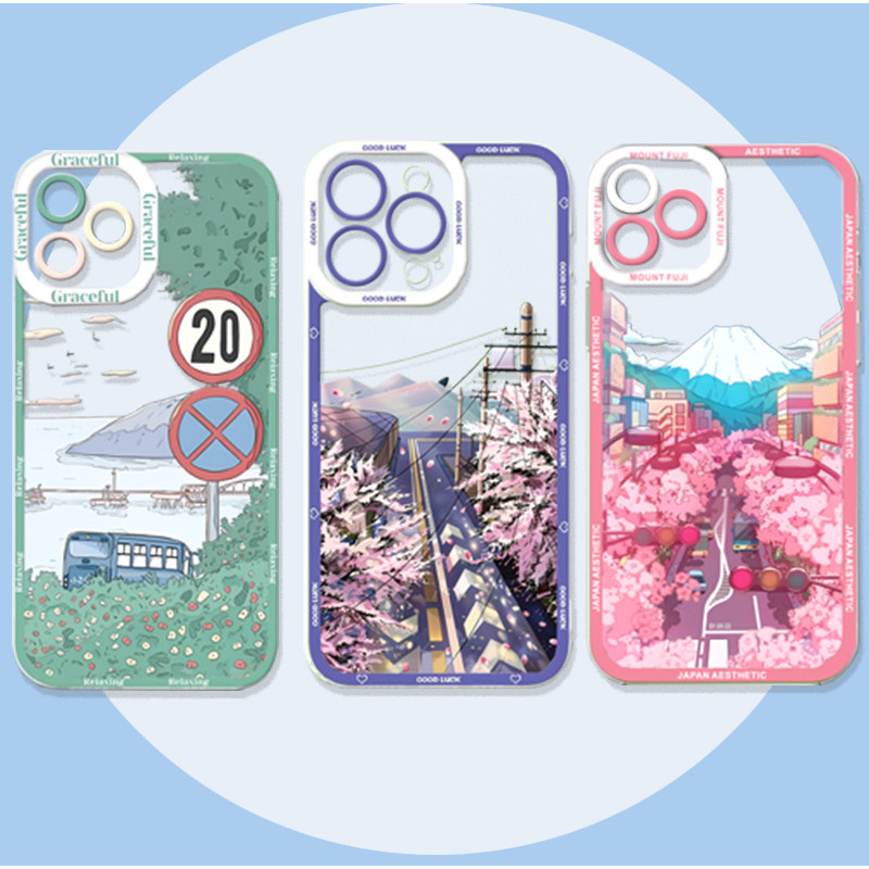 Ốp Điện Thoại Phong Cảnh Anime Cho Samsung Galaxy S26 Edge Ultra Plus S10 Note 20 10 Plus A57 A56 M5