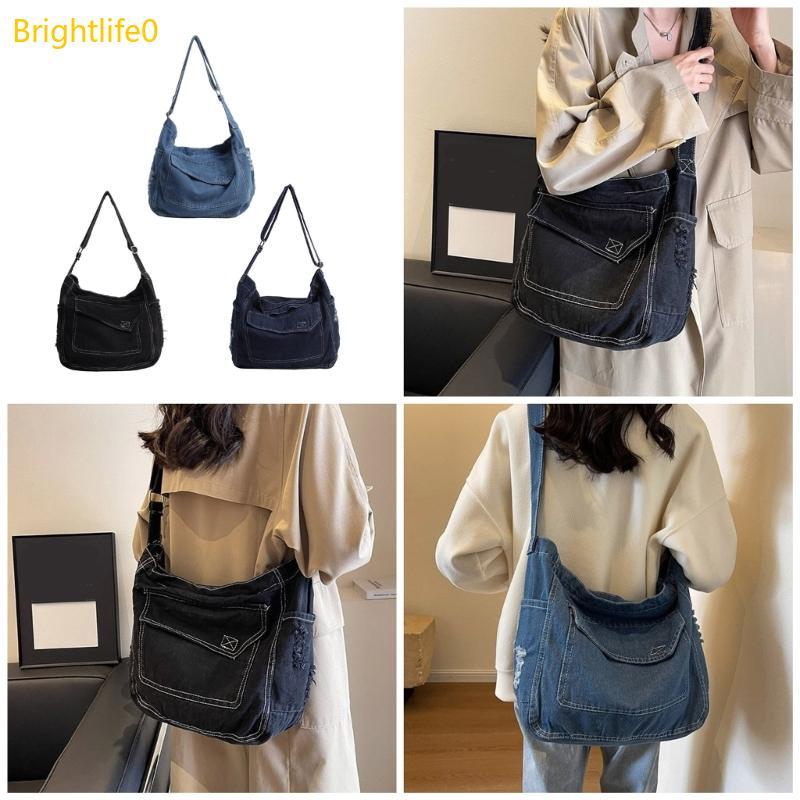 Women Denims Crossbody Bag Large Capacity Shoulder Bag Casual Messengers Bag