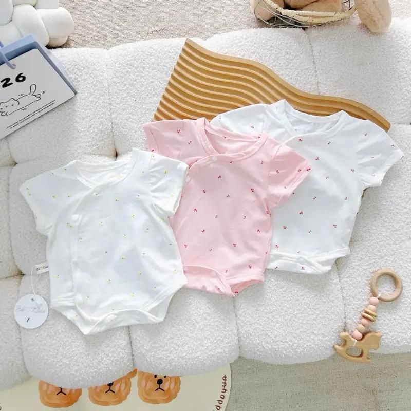 Bộ Body Chip Cộc Tay Vải Cotton QC Hoạ Tiết Nhí Đáng Yêu Cho Bé Từ 3-9kg (Eho Babico)