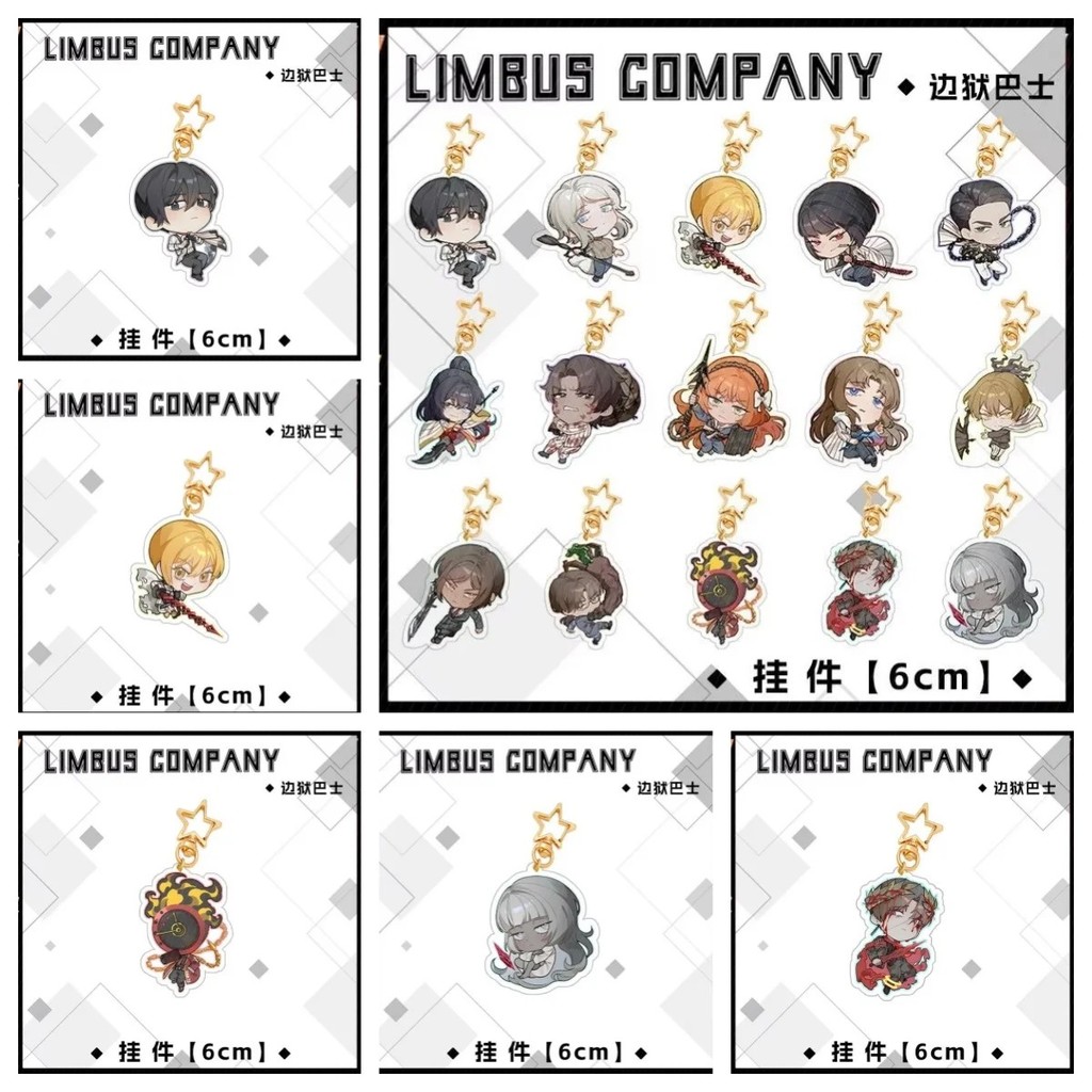 Móc khóa Limbus Company Keychain Acrylic Chibi Charon Dante Vergilius Don Quixote Faust Yi Sang phụ 
