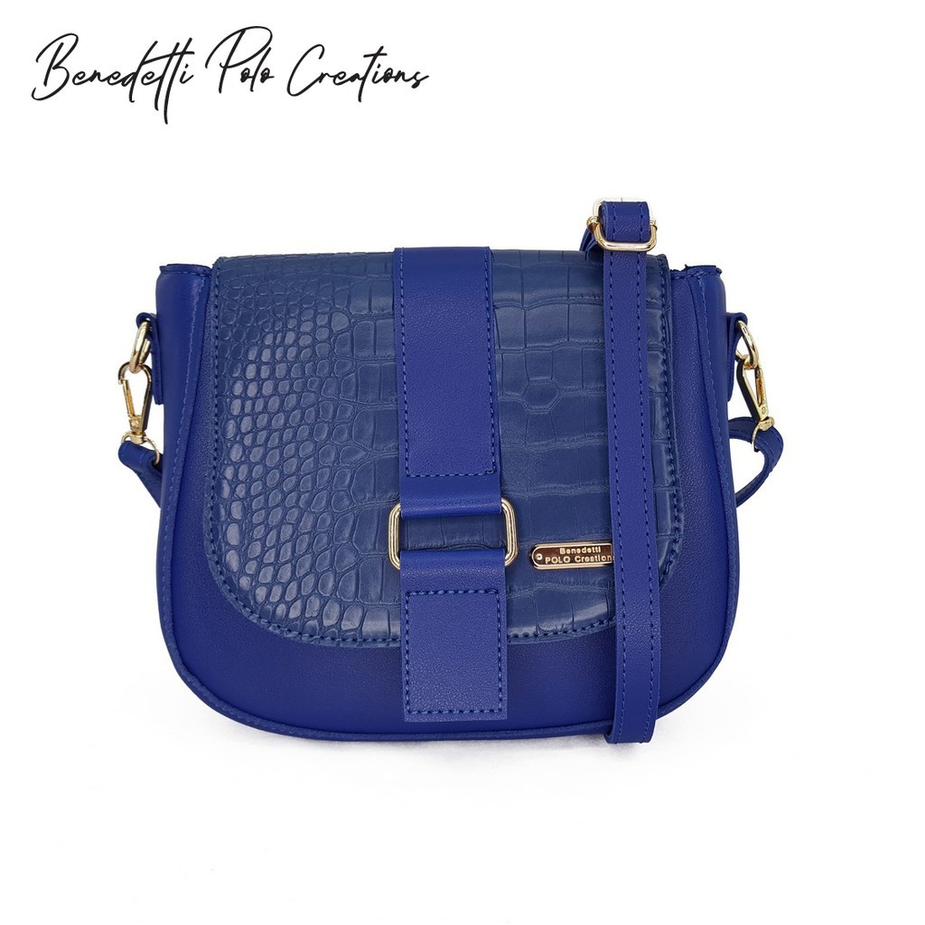 MC3 Benedetti POLO Creations Hadley Rock Print Crossbody Blue
