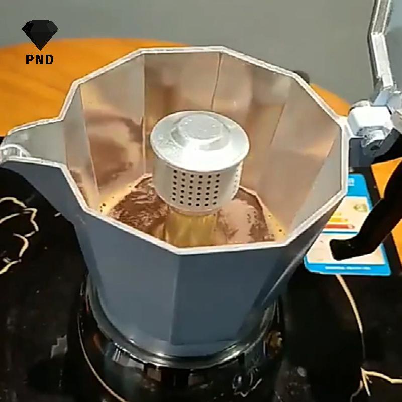 PND Moka Pot Splash Coffee Pot có van bắn tung tóe bằng nhôm Phụ kiện nồi Moka raoog