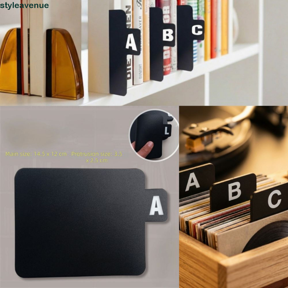 STYLEAVENUE Dấu trang dán nhãn bảng chữ cái, A-Z 26 chữ cái Bộ chia nhựa loại thẻ nhận dạng, Nhãn dá