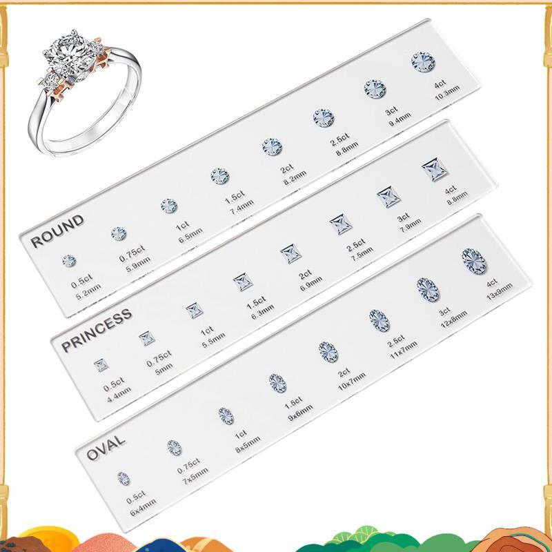 Đồng hồ đo kích thước ngón tay và cân carat đá quý, Dimensions: 7.9 x 1.9 cm, phụ kiện trang sức
