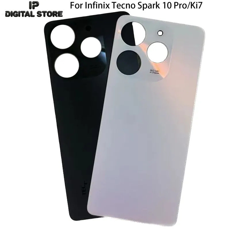 Dành Cho Tecno Spark 10 Pro ki7 Mặt Sau Pin Kính Sau Cửa Sau
