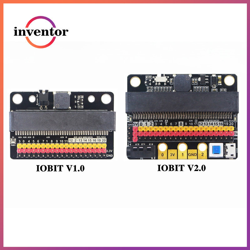 Bảng mở rộng Microbit IOBIT V1.0 V2.0 Bảng chuyển đổi ngang dựa trên micro: bit & Meowbit Hỗ trợ Mak