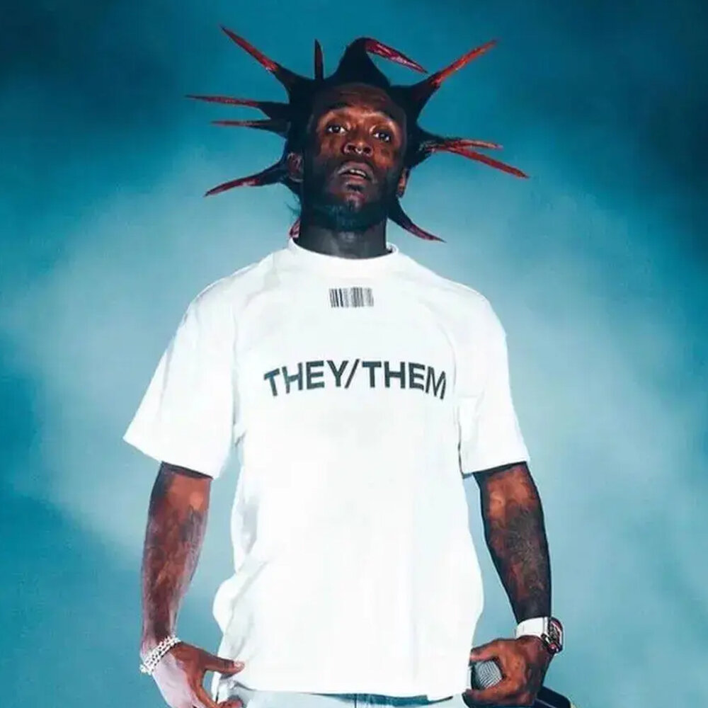 Lil Uzi Vert Vetements TheyThem Short Sleeve T-Shirt Collaborative Loose Fit Cotton Breathable Youth