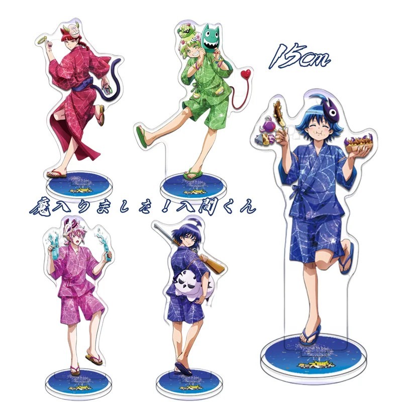 Standee Anime Mairimashita Iruma-kun mô hình Mica trang trí Vào Học Đi Iruma-kun mẫu Yukata lễ hội q