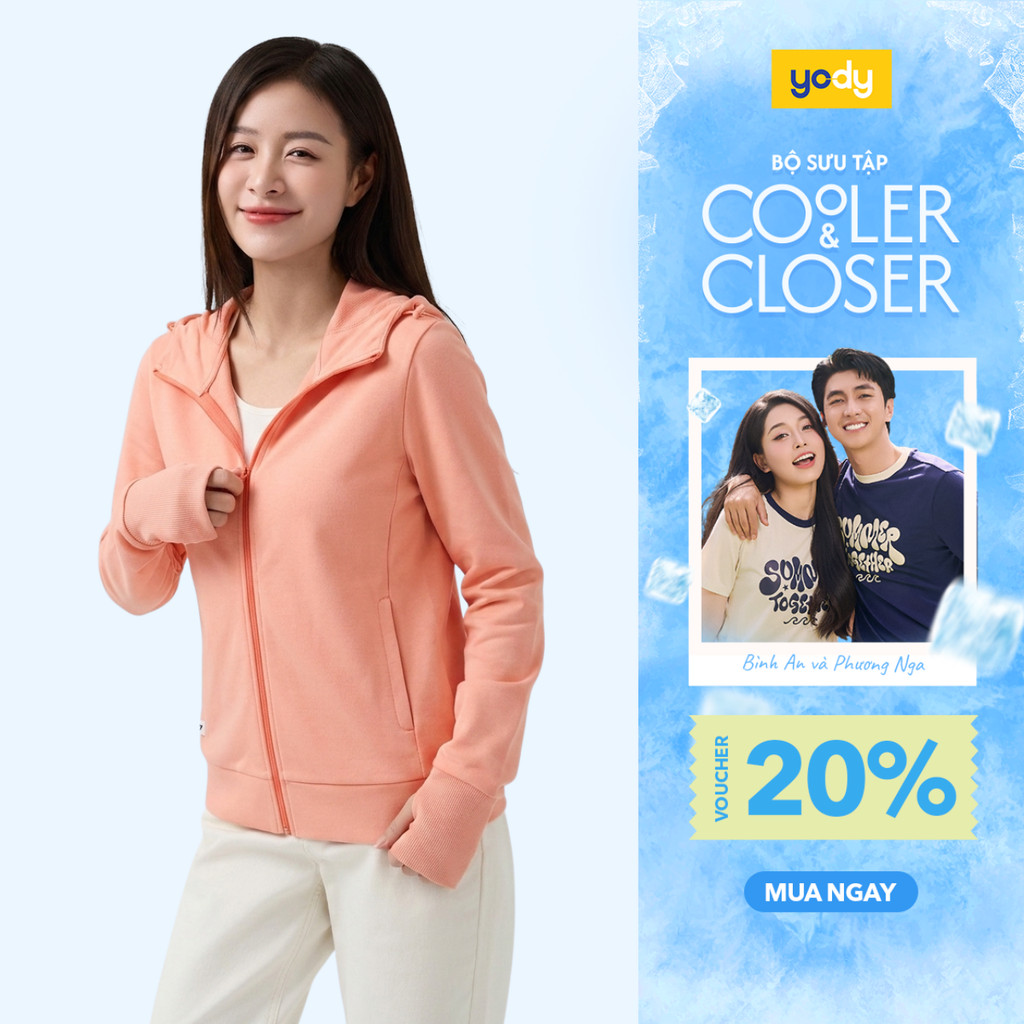 Áo chống nắng nữ YODY áo khoác nắng chống tia UV mềm mịn thoáng mát WCSJ26A002 | BigBuy360 - bigbuy360.vn
