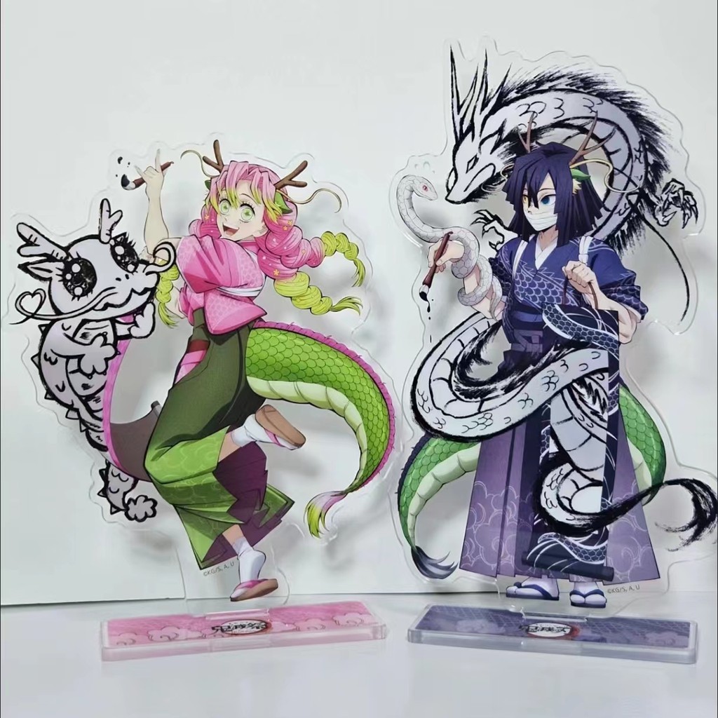 Iguro Obanai Acrylic Stand Kanroji Mitsuri‌ Figure Display Anime Goods Collection Desk Decoration Or