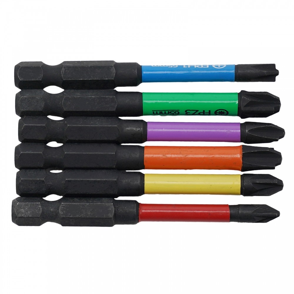 Bộ tuốc nơ vít chữ thập có rãnh từ tính chuyên nghiệp 6 chiếc Thép HRC63