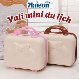 Vali Du Lịch Mini Hình Gấu Dễ Thương, Vali Xách Tay Nhỏ Gọn Đa Năng Thời Trang