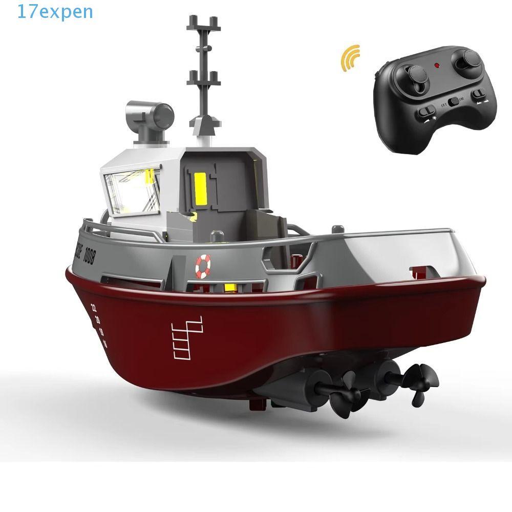 Tàu điều khiển từ xa EXPEN, tỷ lệ 1: 32 Động cơ kép RC Tugboat, Đồ chơi mô hình tàu thủy điện lâu tr
