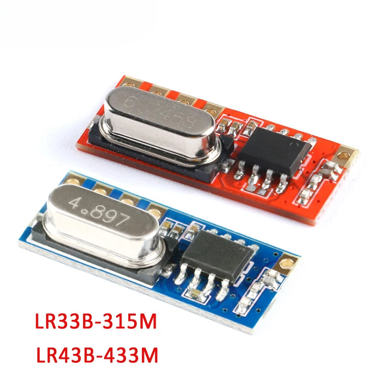 5 CHIẾC 315 MHz 433 MHz Mô-đun RF Superheterodyne LR43B LR33B Mô-đun thu điều khiển từ xa không dây 
