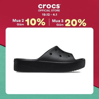  Dép Quai Ngang Nữ Crocs Classic Platform - Black 